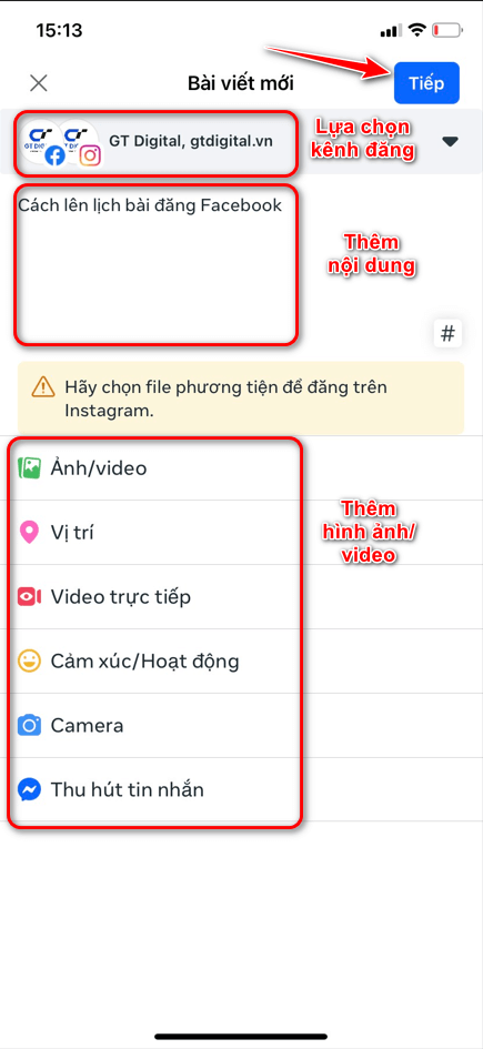 Cách hẹn giờ đăng bài trên Facebook bằng điện thoại - 03