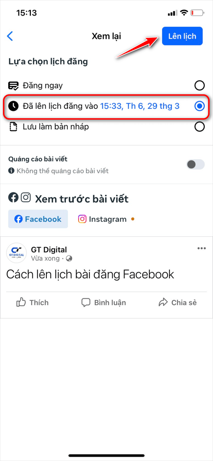 Cách hẹn giờ đăng bài trên Facebook bằng điện thoại - 04