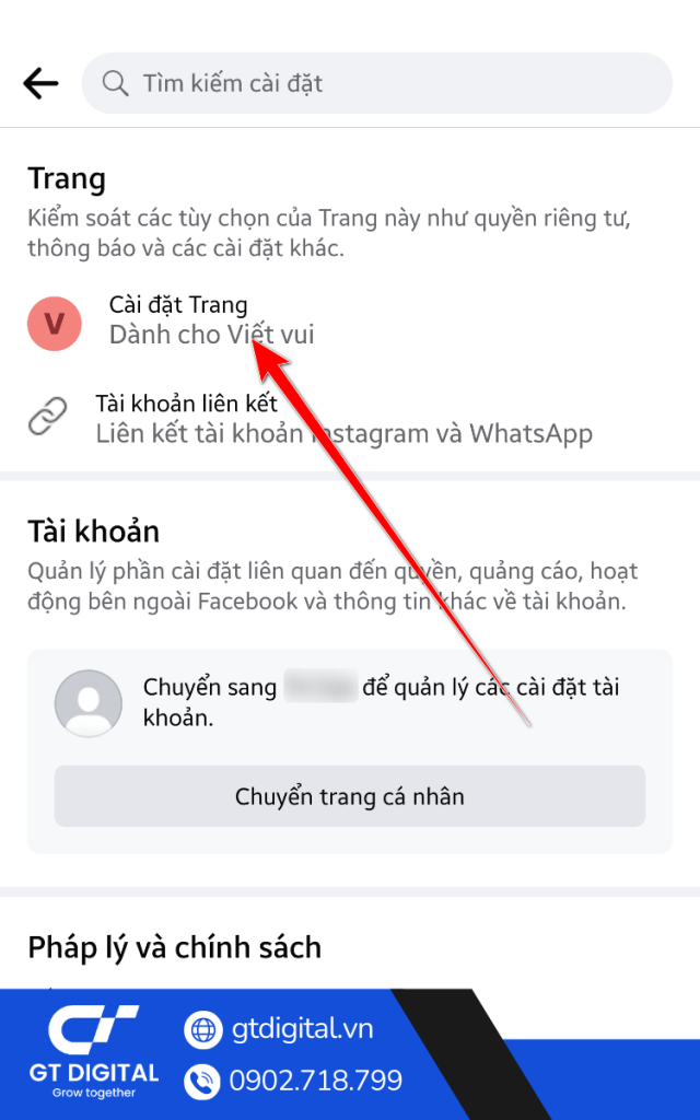 Cách thêm quản trị viên cho Page Profile bằng điện thoại