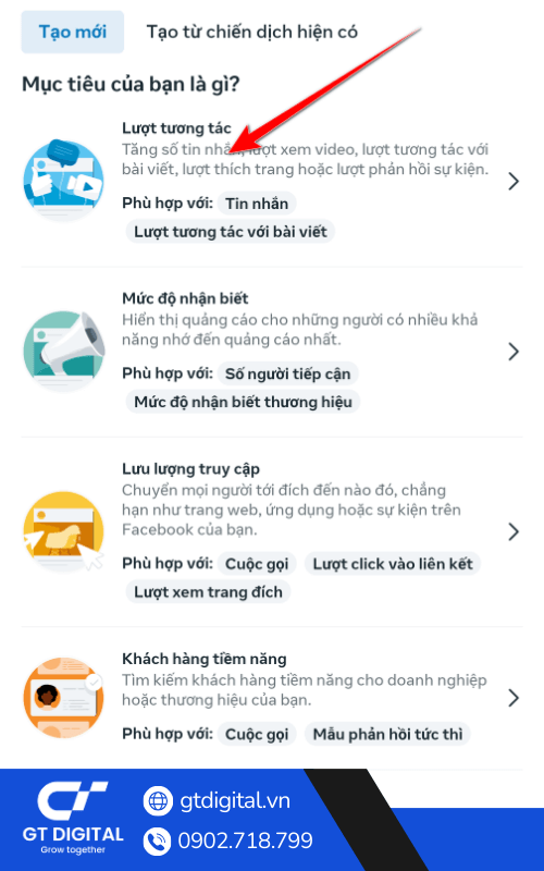 Cách tạo chiến dịch quảng cáo Facebook trên điện thoại