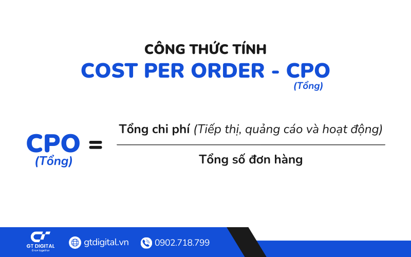 Tính CPO kết hợp chi phí hoạt động