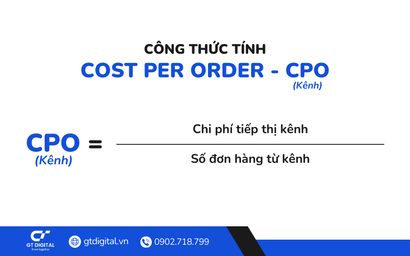 Tính CPO theo kênh tiếp thị